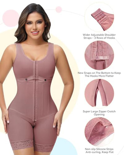 Shapshe® High Compression Garment Shapewear with Bulit-in Bra
