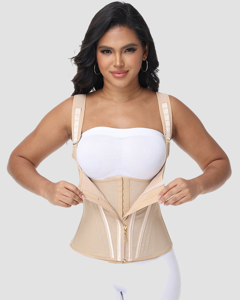 Shapshe® Open Bust Steel Bones Tummy Control Waist Trainer Vest