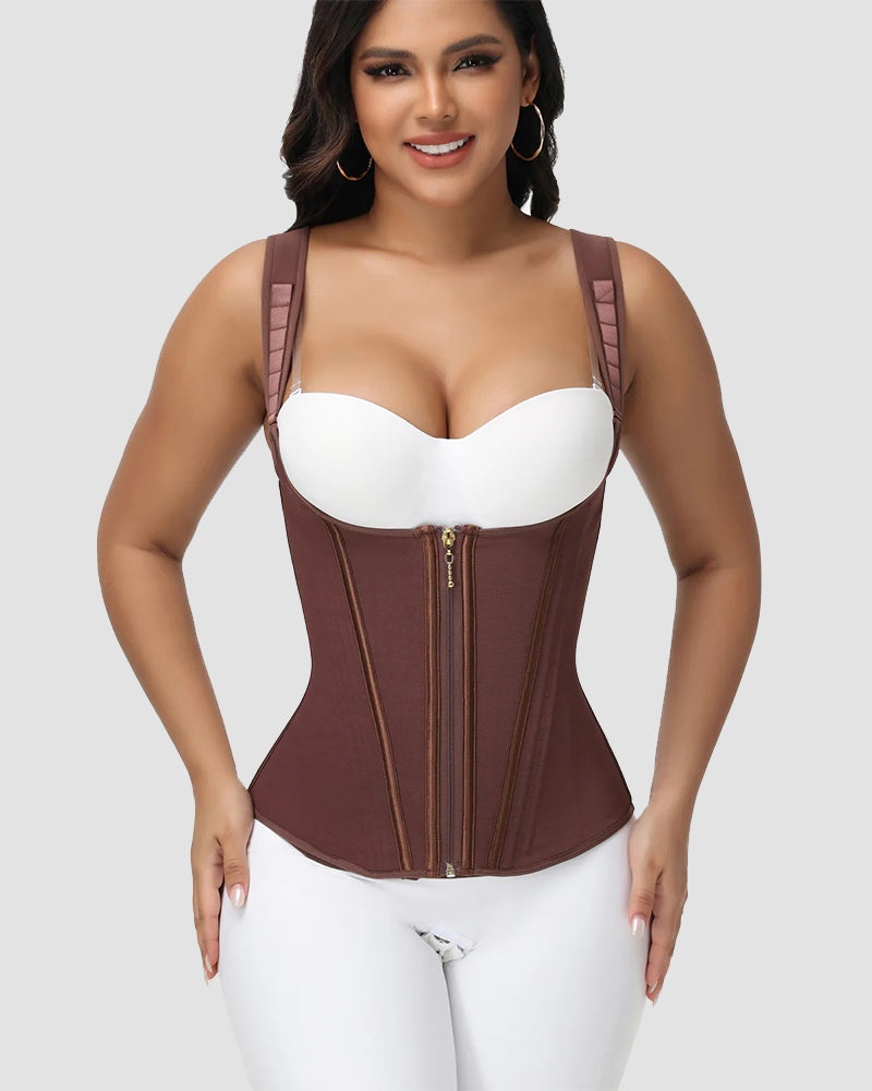 Shapshe® Open Bust Steel Bones Tummy Control Waist Trainer Vest