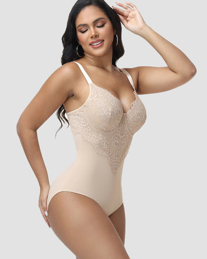 Shapshe® Sexy Lace Floral Butt Lifter Shapewear Bodysuit
