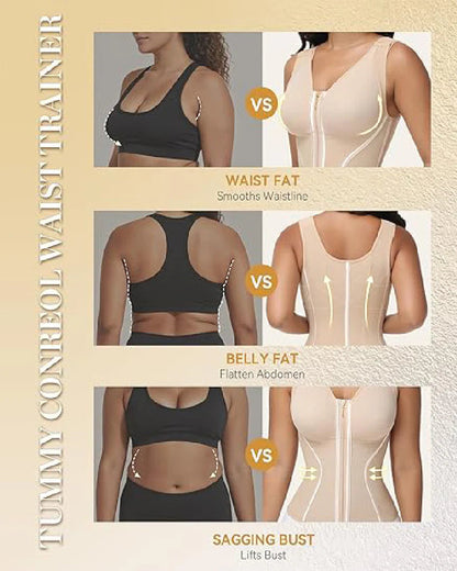 Shapshe® Tummy Control Hourglass Waist Trainer with Built-in Bra