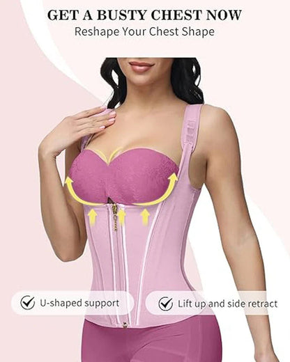 Shapshe® Open Bust Steel Bones Tummy Control Waist Trainer Vest