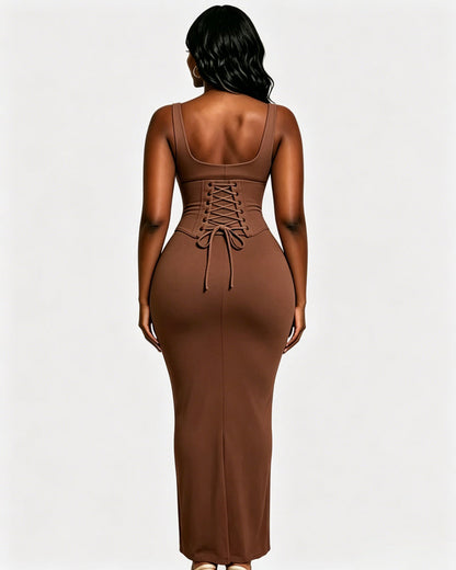 Hourglass Figure Body Shaper The Corset Maxi Dress Two-Piece Set