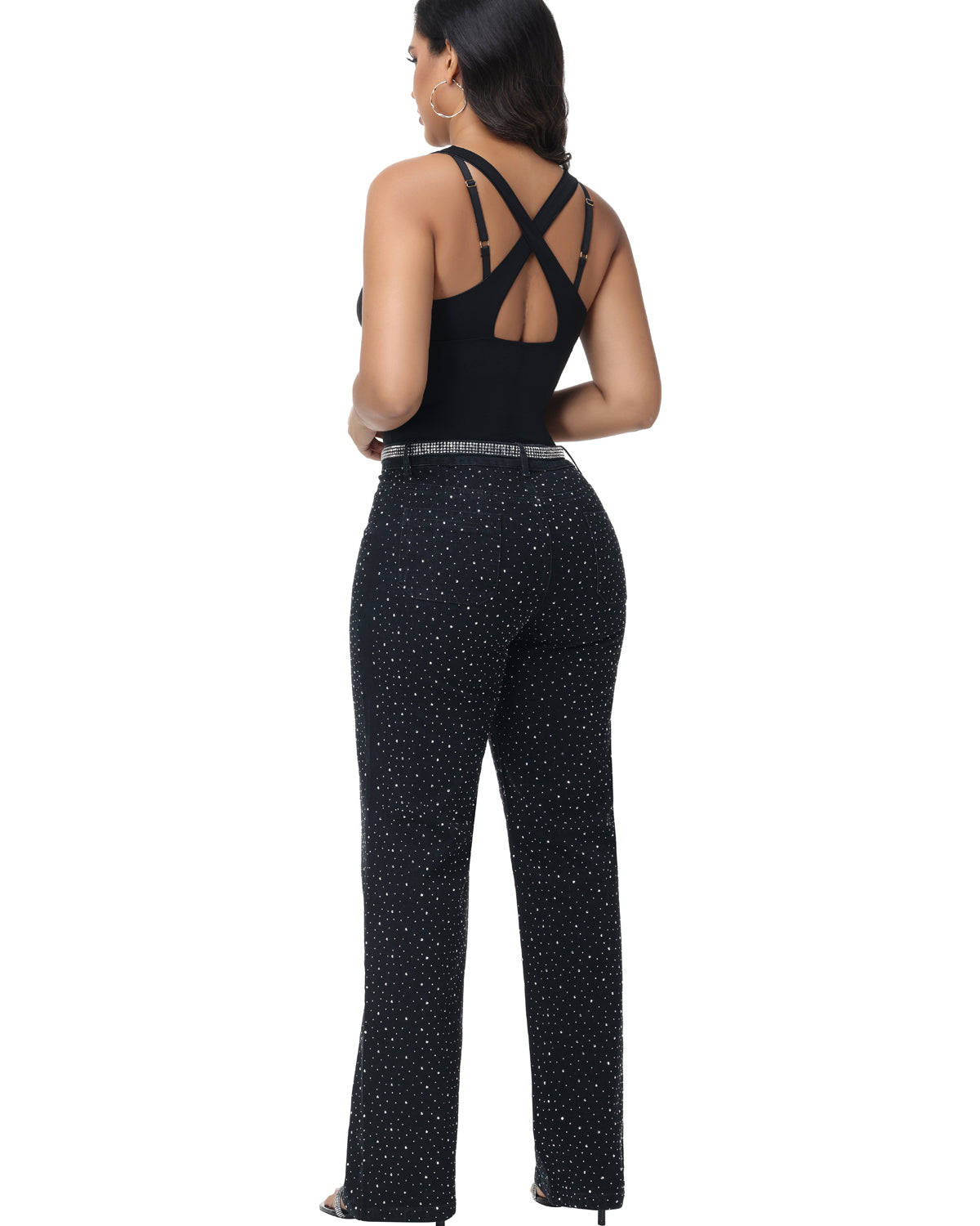 Shapshe® Crisscross Back V-Neck Wide Strap Shapewear Bodysuit