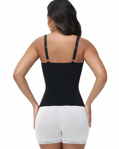 Shapshe® Deep V Lace Trimmed Waist Trainer with Built-in Bra