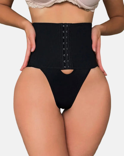 Front Opening Shaping Shorts High-waisted Tummy Control Panties Lace