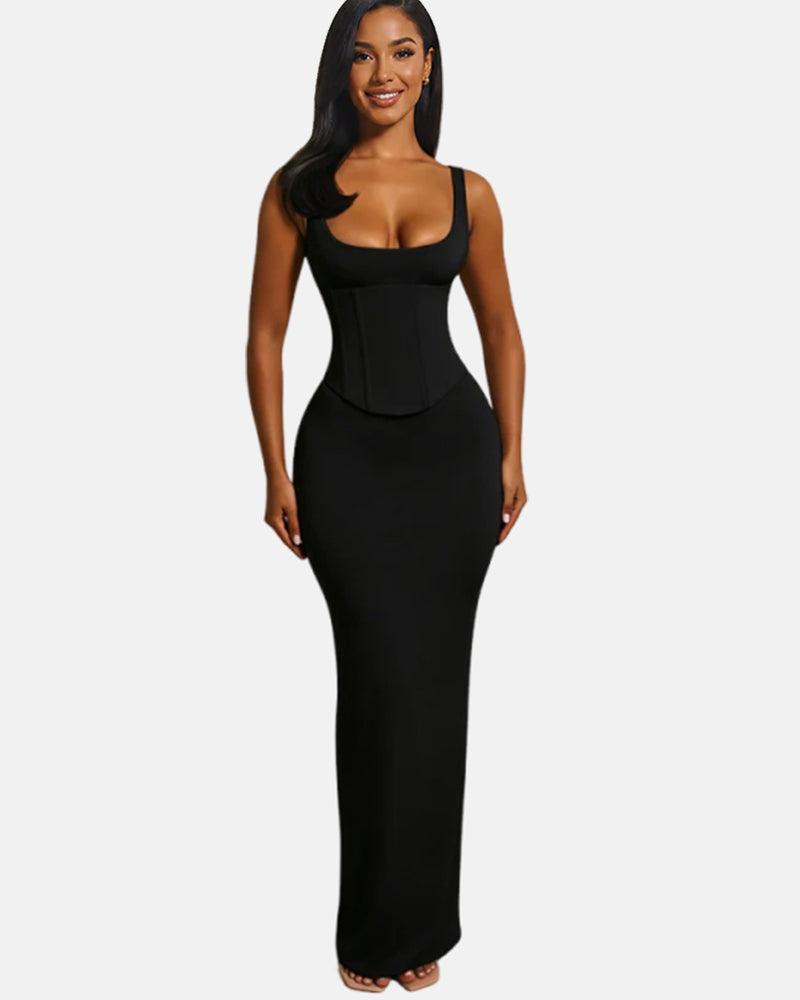 Hourglass Figure Body Shaper The Corset Maxi Dress Two-Piece Set