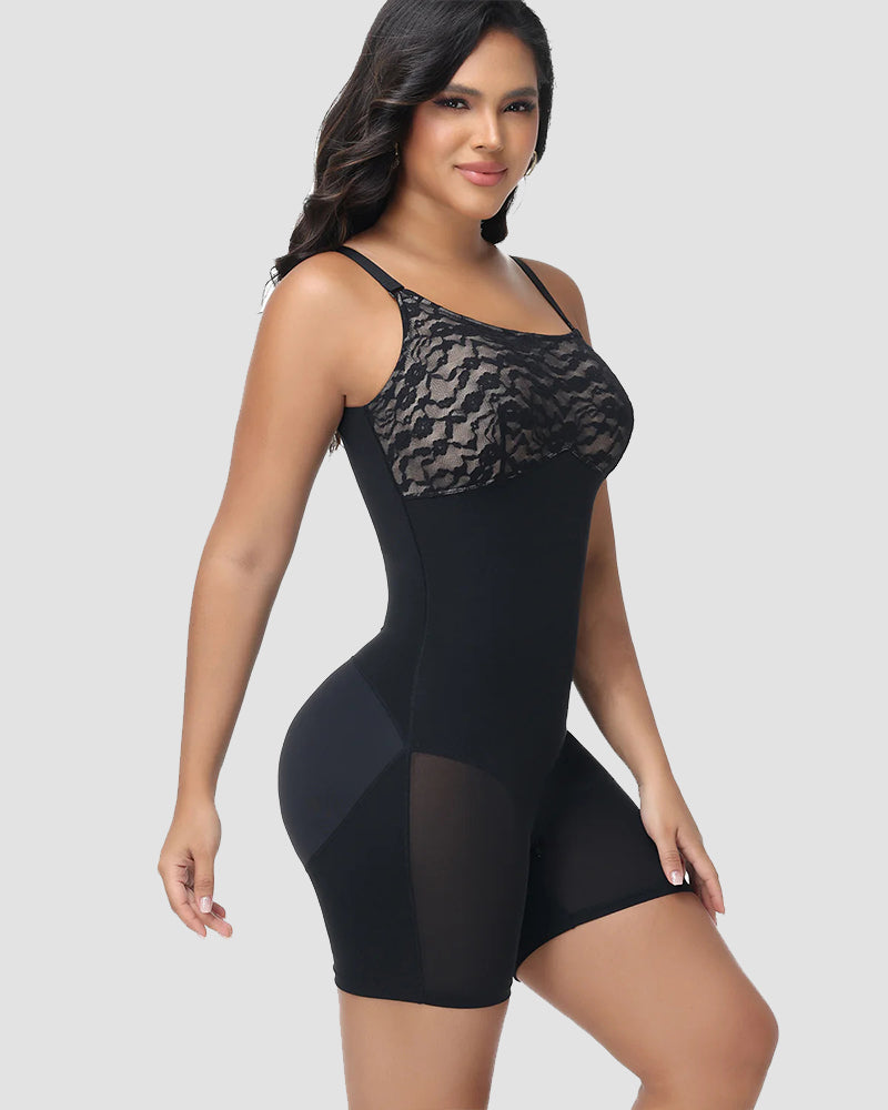 Shapshe® Lace Patchwork Shapewear With Movable Straps