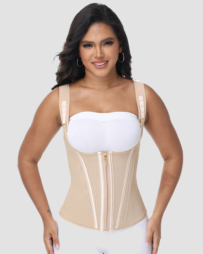 Shapshe® Open Bust Steel Bones Tummy Control Waist Trainer Vest