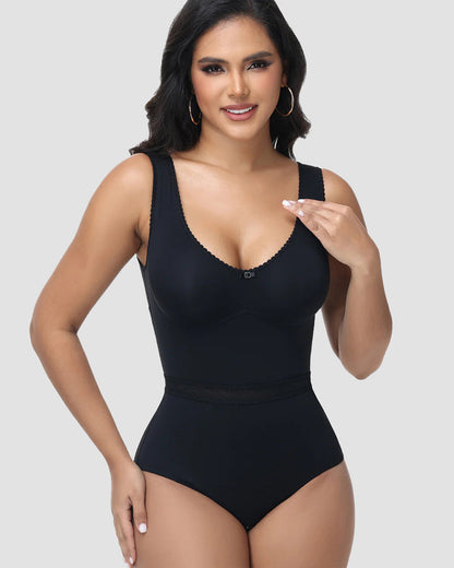 Shapshe® Lace Slimming Tummy Control Shapewear Bodysuit