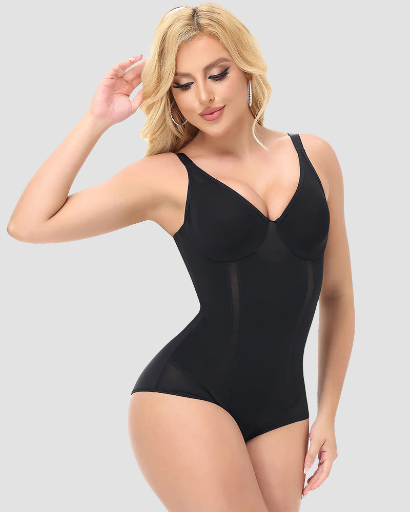 Shapshe® Mesh Built In Bra Tummy Control Bodysuit