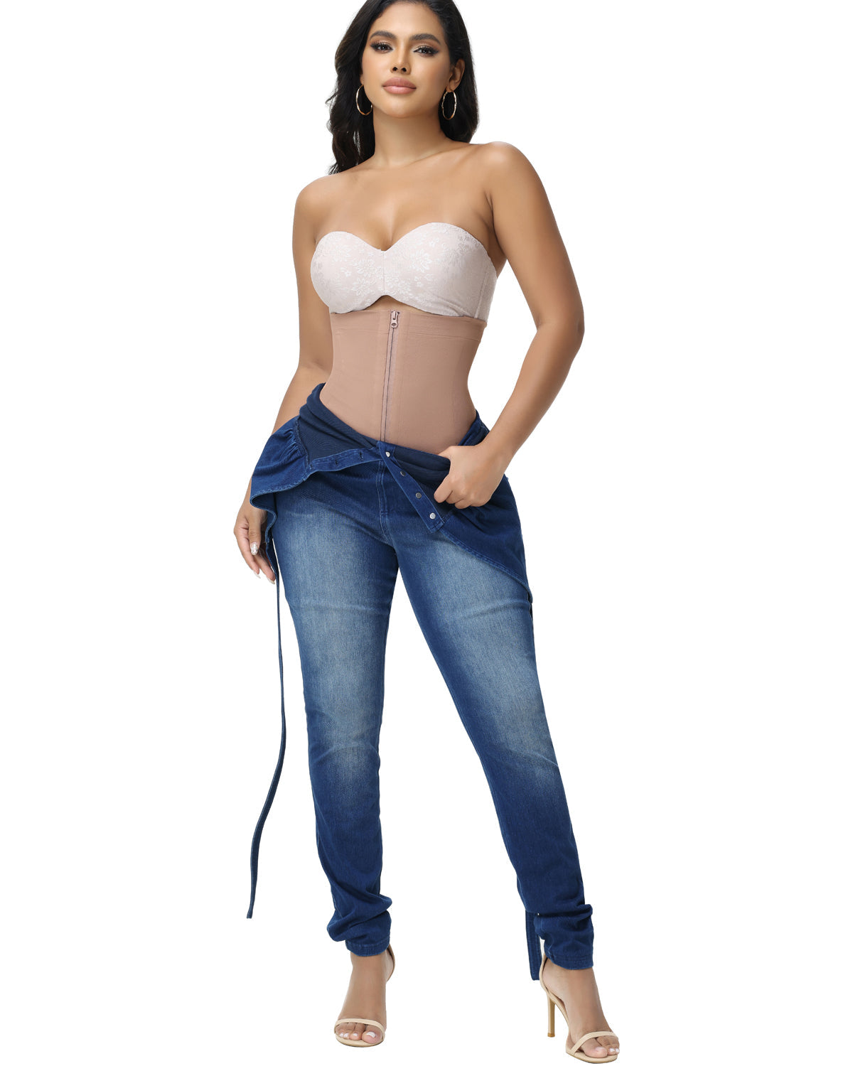 Shapshe® Lace Accent Faja Open Bust Body Shaper