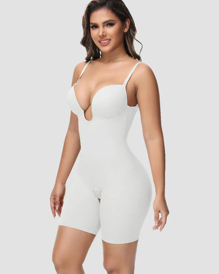 Shapshe® U Plunge Tummy Control Bodysuit with Built-In Bra