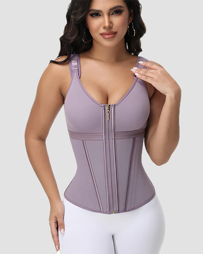 Shapshe® Boned Latex Waist Trainer Vest with Built-in Bra