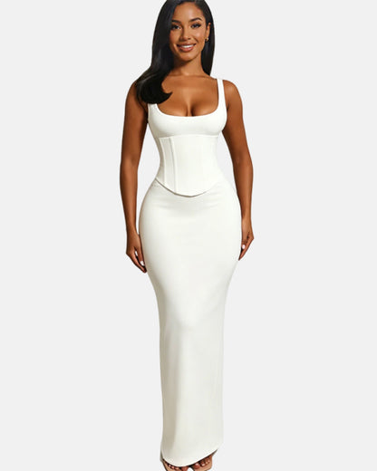 Hourglass Figure Body Shaper The Corset Maxi Dress Two-Piece Set