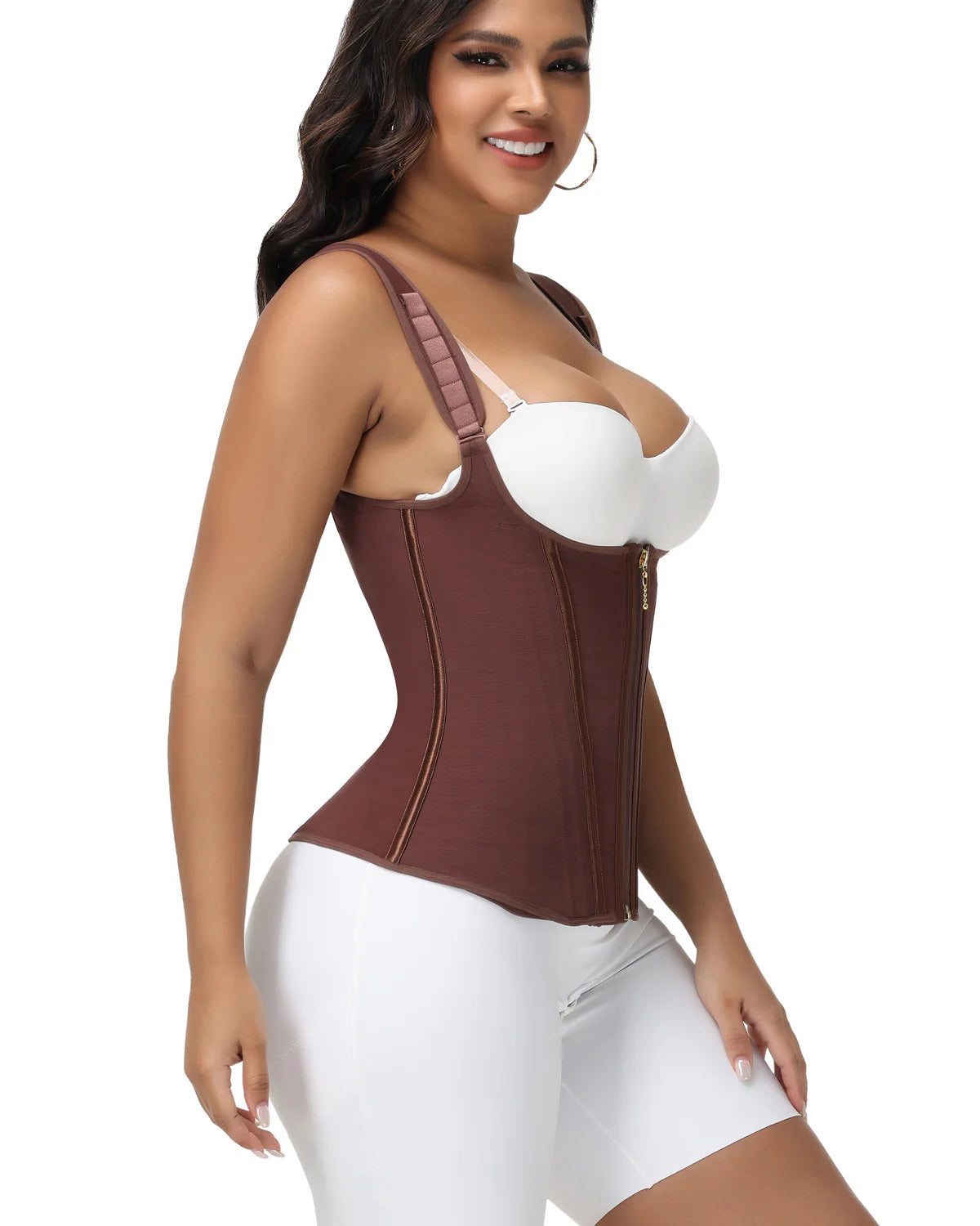 Shapshe® Open Bust Steel Bones Tummy Control Waist Trainer Vest