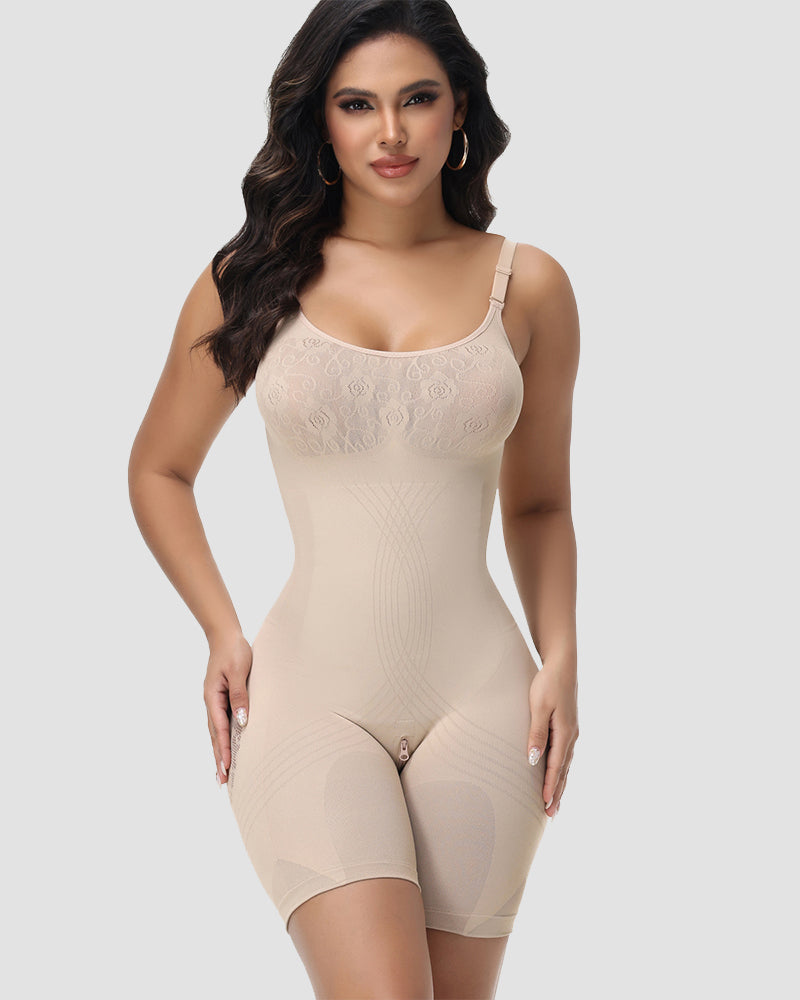 Shapshe® Seamless Rose Jacquard Shapewear Bodysuit