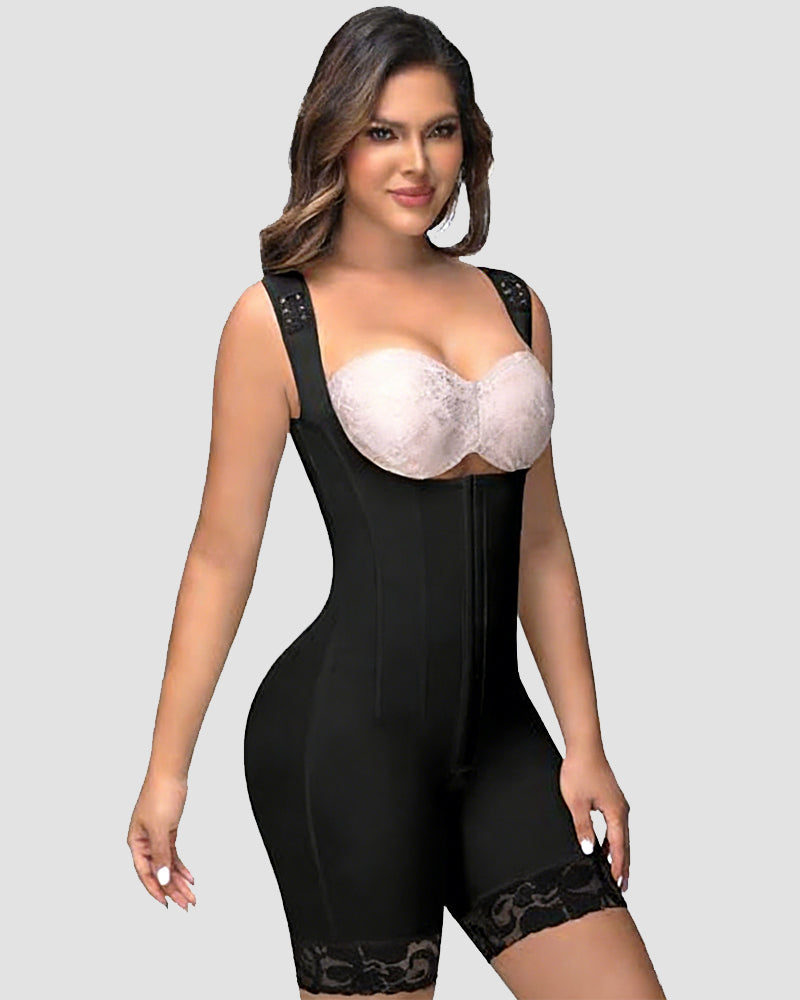 Shapshe® Steel Bone High Compression Open Bust Shapewear Bodysuit