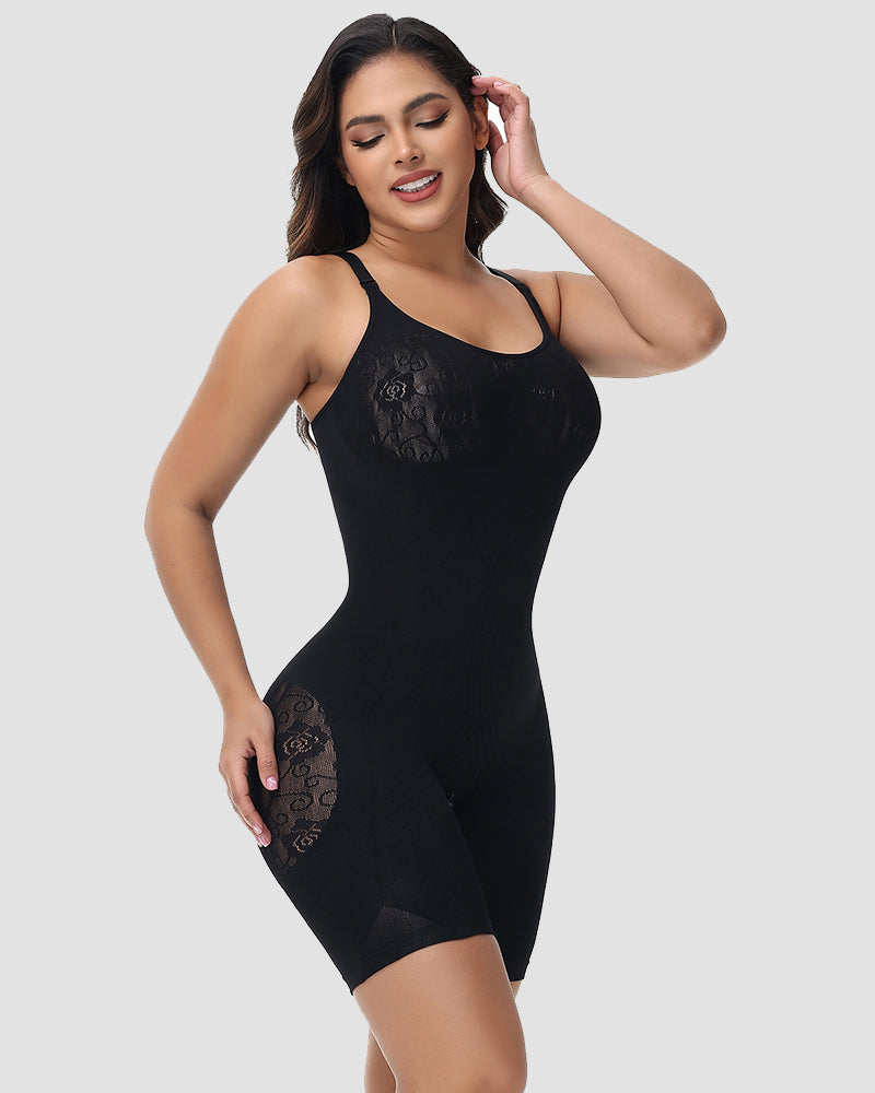 Shapshe® Seamless Rose Jacquard Shapewear Bodysuit