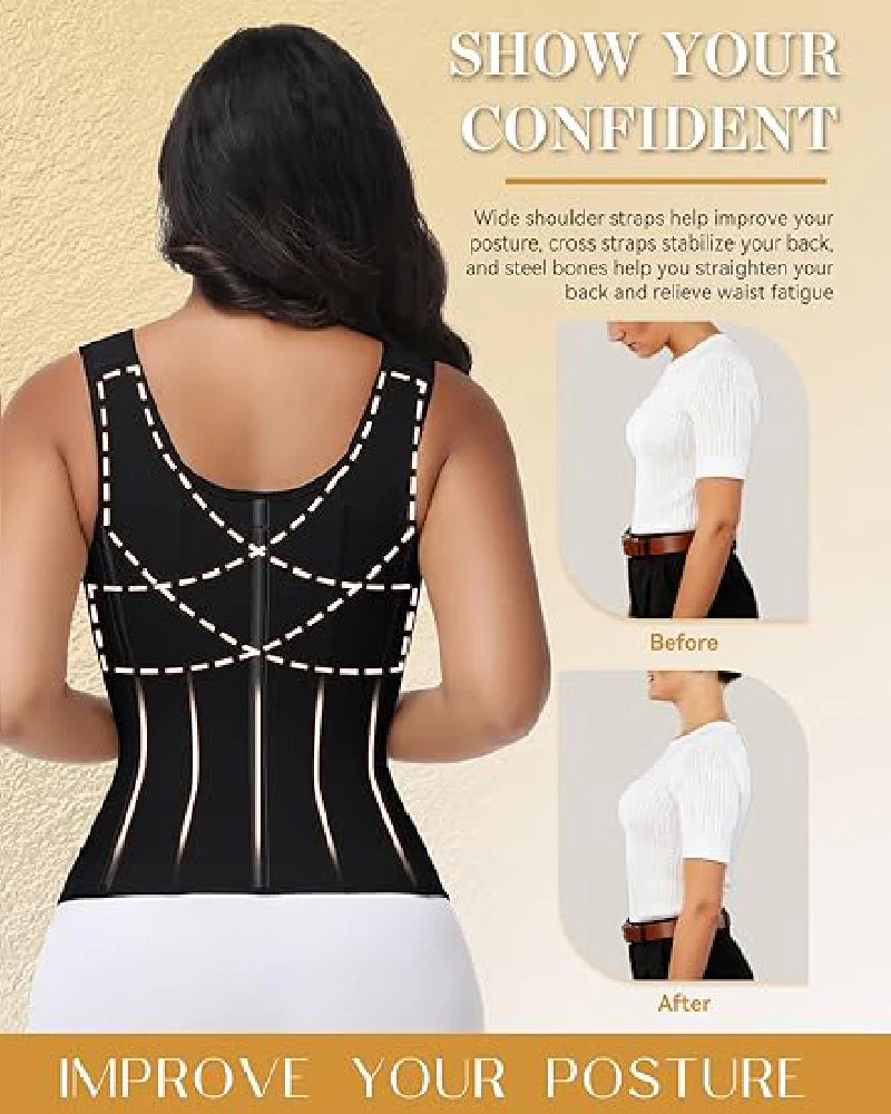 Shapshe® Tummy Control Hourglass Waist Trainer with Built-in Bra