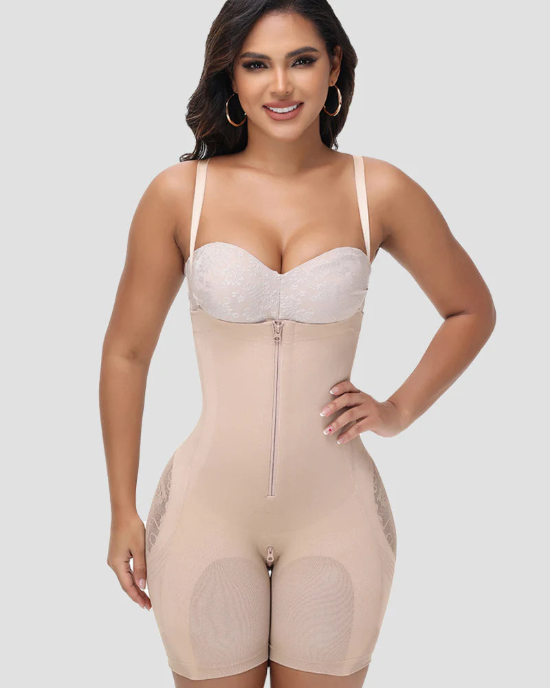 Shapshe® Lace Accent Faja Open Bust Body Shaper