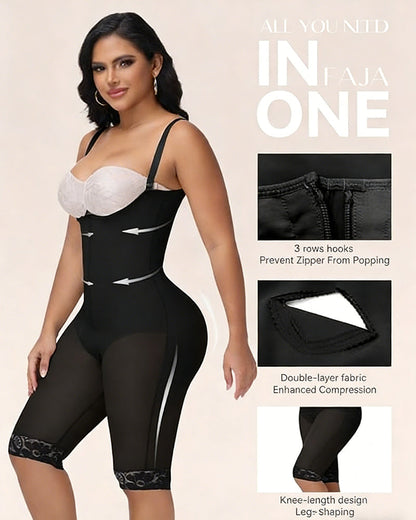 Shapshe® Invisible Zipper Full-Body Compression Faja Bodysuit