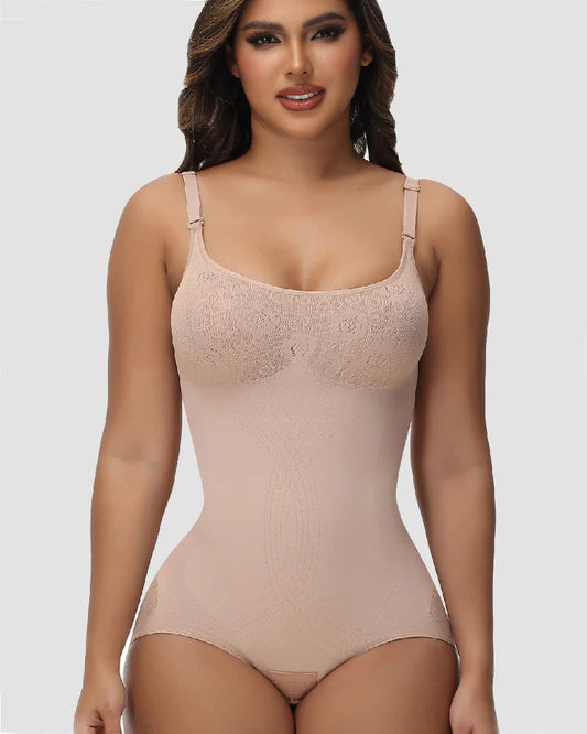 Shapshe® Seamless Jacquard Bodysuit Tummy Control Shapewear