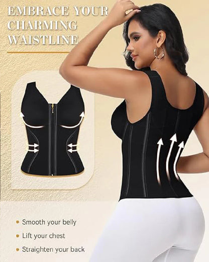 Shapshe® Tummy Control Hourglass Waist Trainer with Built-in Bra