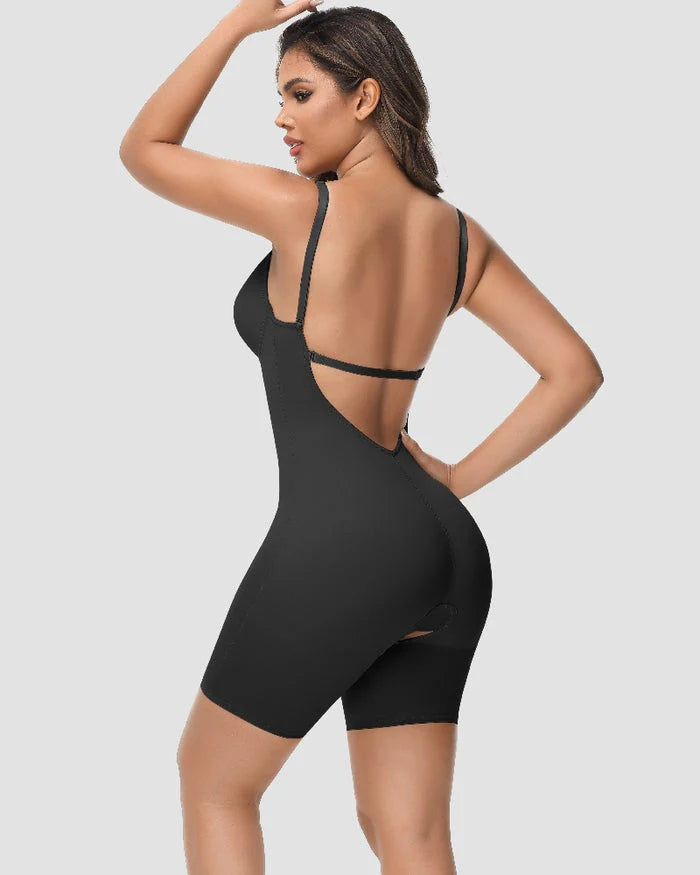 Shapshe® U Plunge Tummy Control Bodysuit with Built-In Bra