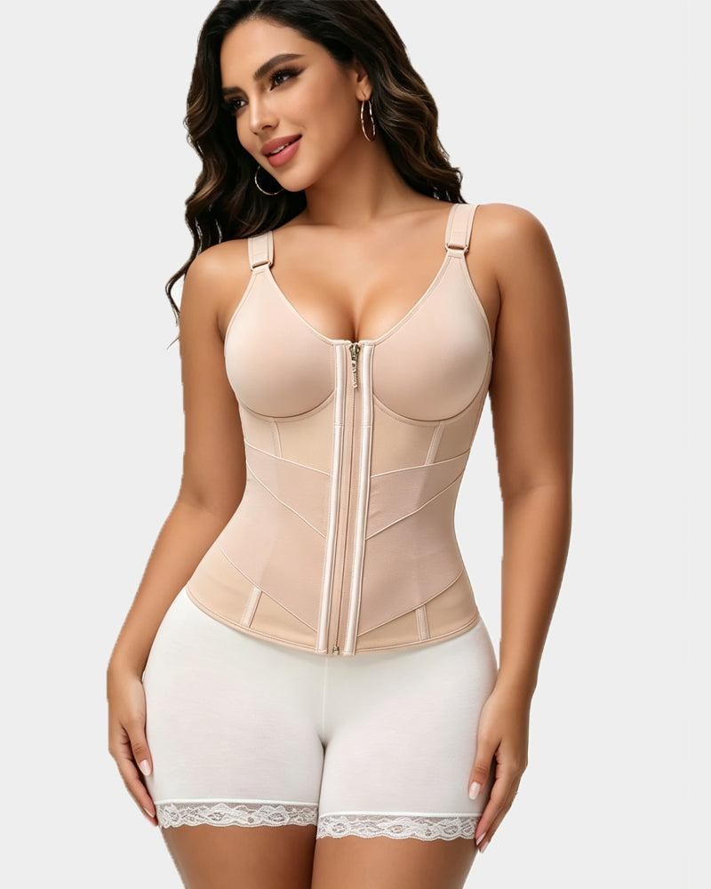 Waist Trainer for Women Corset Faja Body Shaper Vest with Built-in Bra
