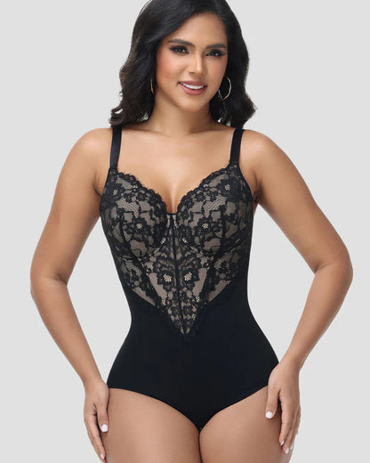 Shapshe® Sexy Lace Floral Butt Lifter Shapewear Bodysuit