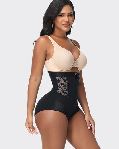 High Waist Butt Lifter Tummy Control Shapewear Zipper Hooked  Panty