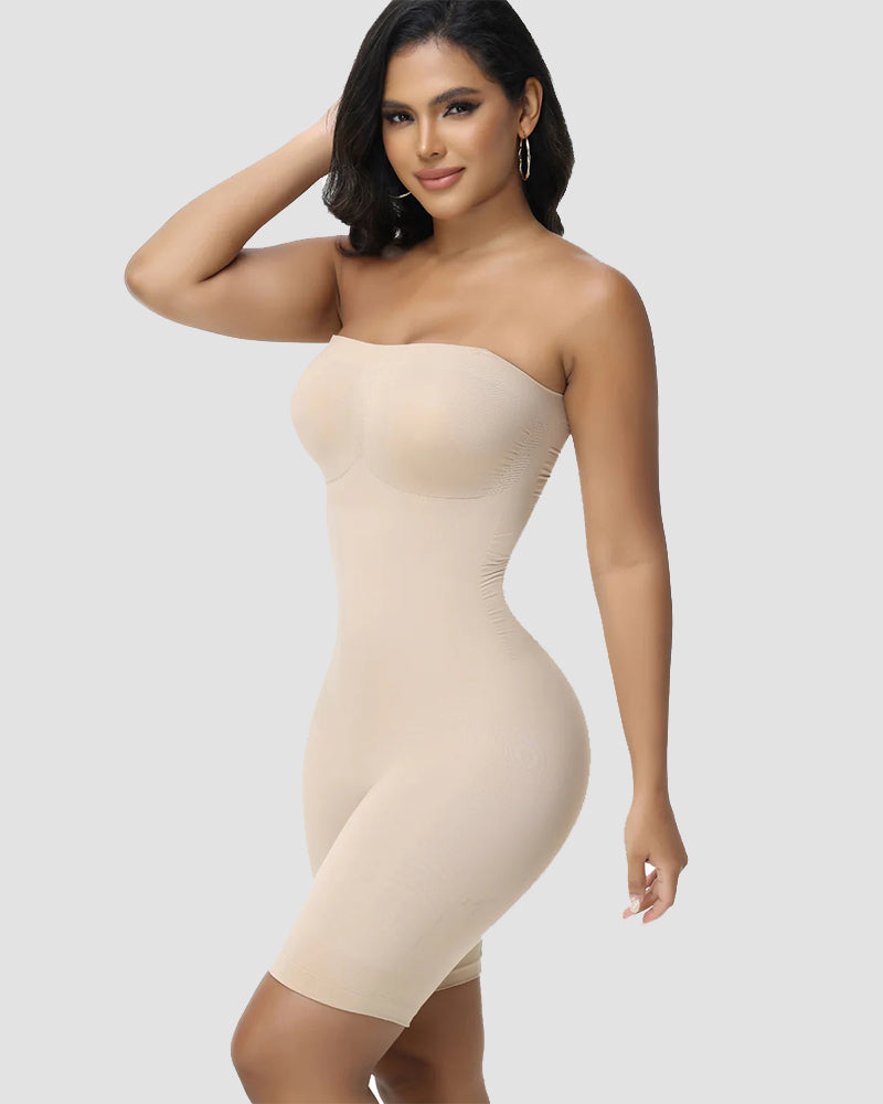 Shapshe® Hourglass Strapless Tummy Control Shapewear Bodysuit