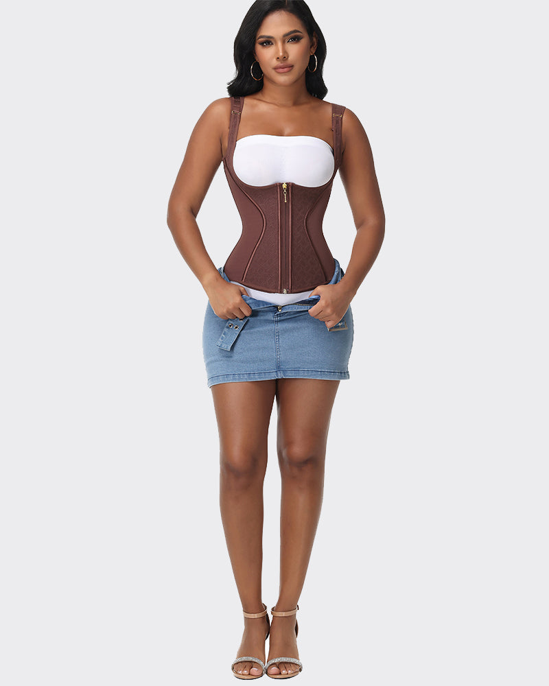 Waist Trainer for Women Tummy Control Sports Girdle with Adjustable Shoulder Strap