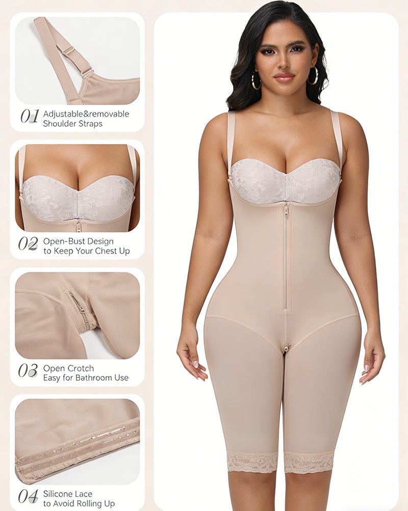 Shapshe® Invisible Zipper Full-Body Compression Faja Bodysuit
