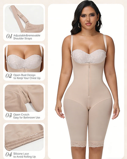 Shapshe® Invisible Zipper Full-Body Compression Faja Bodysuit