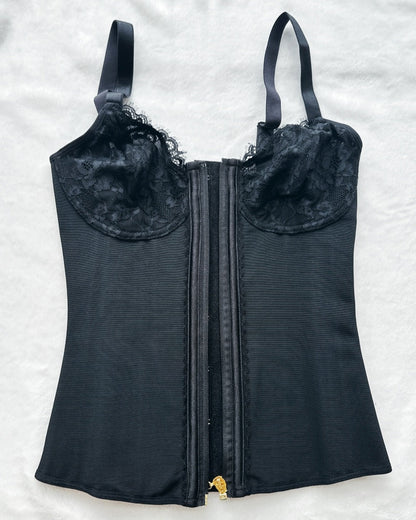 Shapshe® Deep V Lace Trimmed Waist Trainer with Built-in Bra