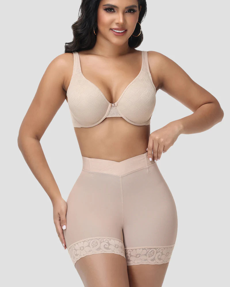 Shapshe® High Waisted Cross Design Butt Lifter Shaping Shorts