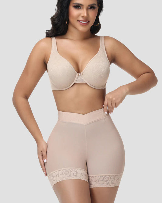 Shapshe® High Waisted Cross Design Butt Lifter Shaping Shorts