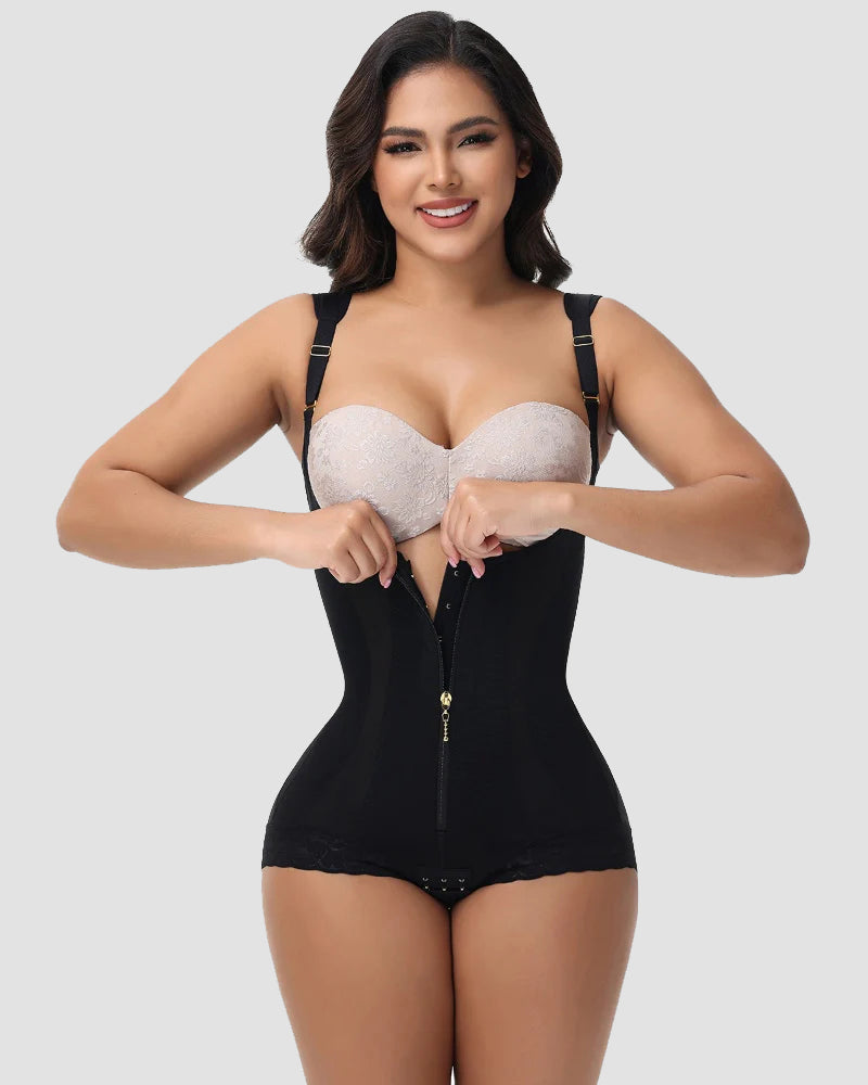 Shapshe® Mesh Splicing Firm Tummy Control Shapewear Bodysuit