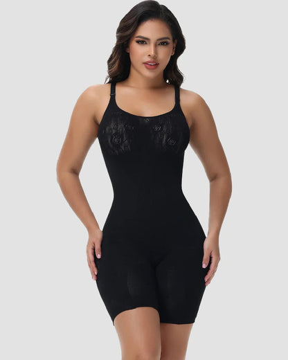 Shapshe® Seamless Rose Jacquard Shapewear Bodysuit