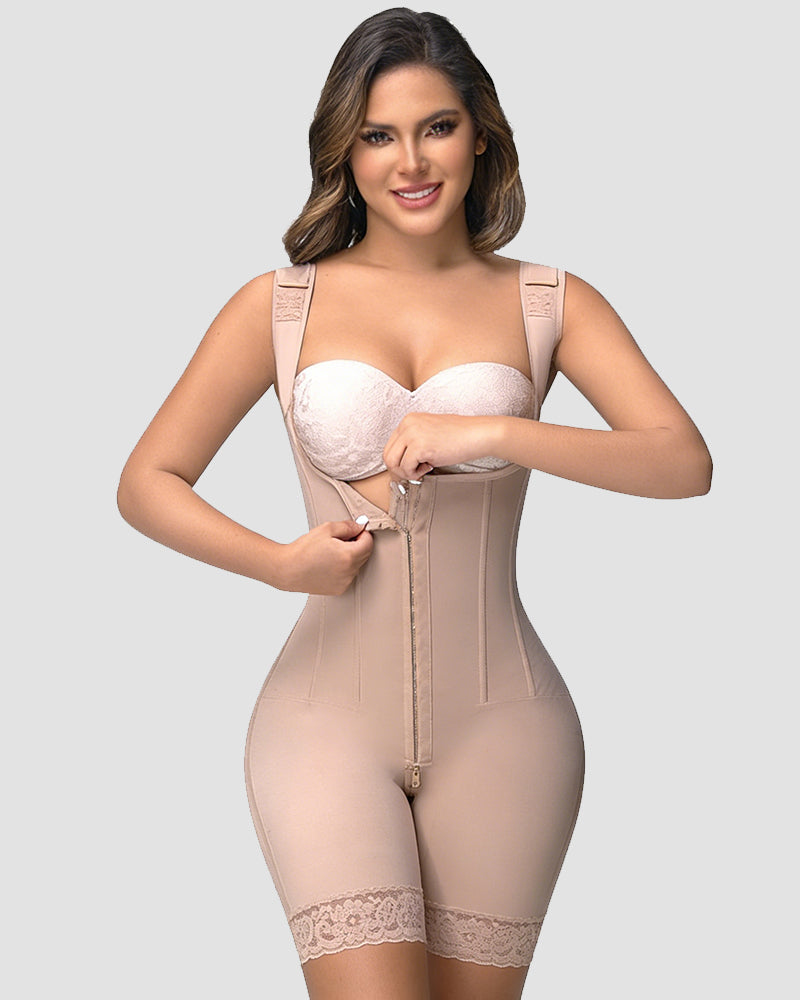 Shapshe® Steel Bone High Compression Open Bust Shapewear Bodysuit