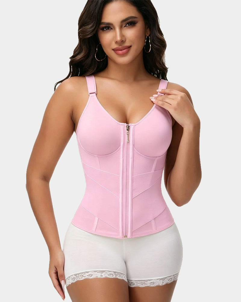 Waist Trainer for Women Corset Faja Body Shaper Vest with Built-in Bra