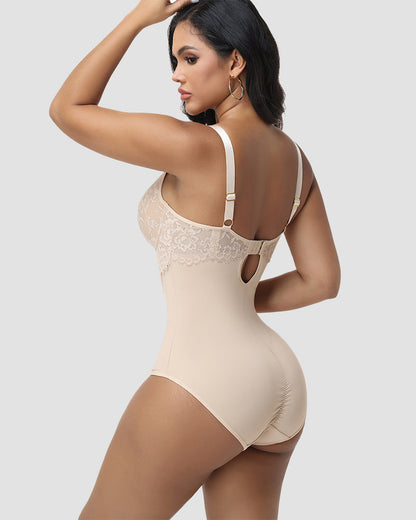 Shapshe® Sexy Lace Floral Butt Lifter Shapewear Bodysuit