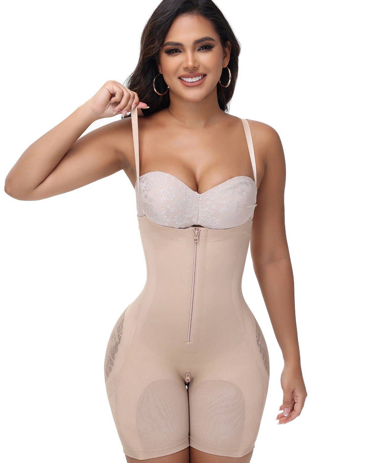 Shapshe® Lace Accent Faja Open Bust Body Shaper