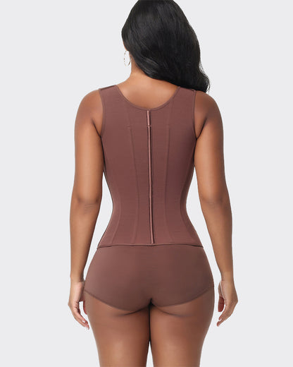 Double Compression Faja Corset Top Waist Trainer Built in Bra