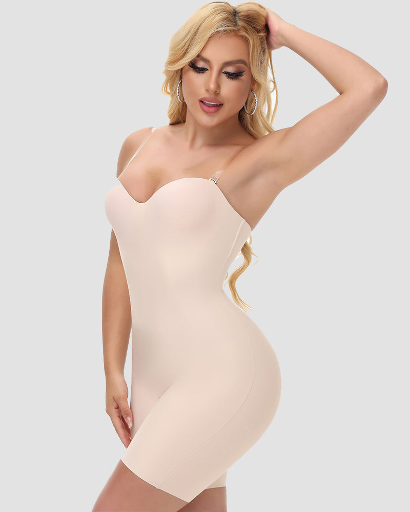 Shapshe® Seamless Tummy Control Body Shaper with Detachable Straps