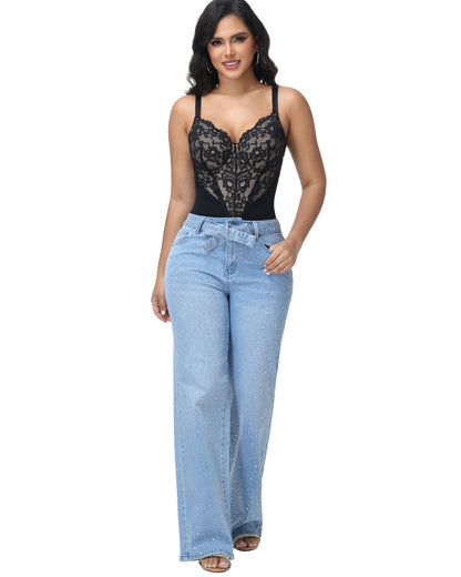 Shapshe® Sexy Lace Floral Butt Lifter Shapewear Bodysuit