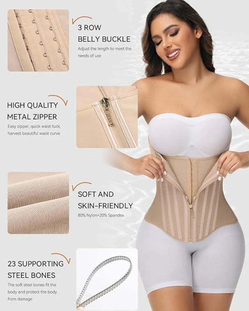 Shapshe® High Compression Curved Boned Waist Trainer