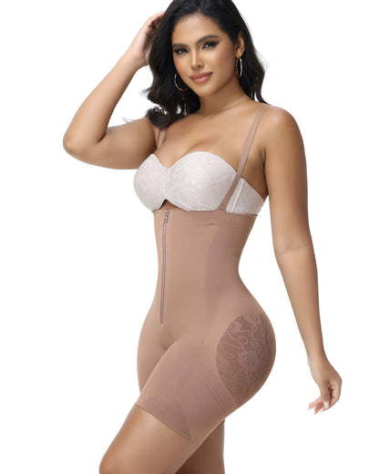 Shapshe® Lace Accent Faja Open Bust Body Shaper
